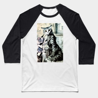 Gentleman Cat and his litter Baseball T-Shirt